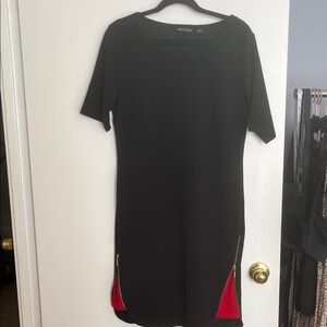 NINA LEONARD | Textured Zipper Dress Sz L